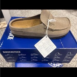 Birkenstock Naples Taupe Suede Wrapped Naples, 40, Brand New With Box